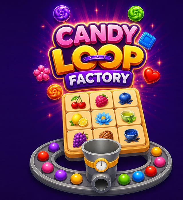 Candy Loop Factory gameplay art